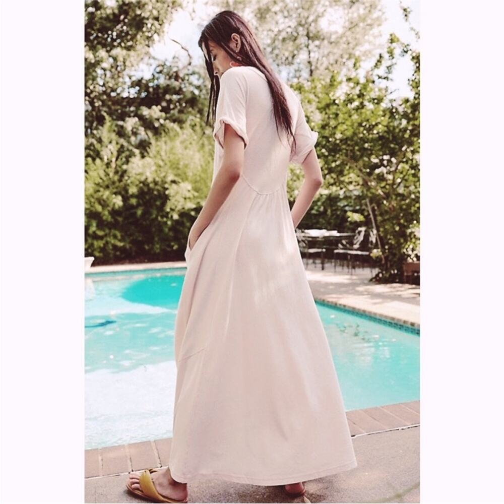 Free people beach maxi dress in cream au lait